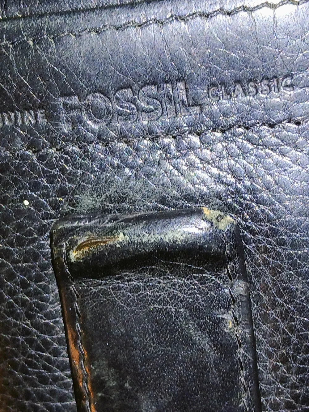 2 Mens Leather Wallets Trifold and Bifold Black. Like New